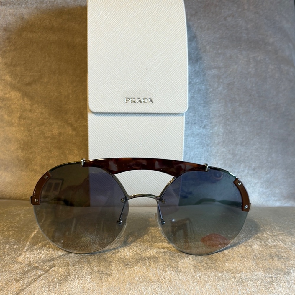 Prada Brown and Gray Sunglasses